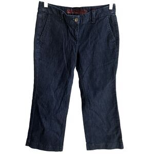 Vintage 42nd Street Jeans Womens 8 Petite Wide Leg Flare‎ Retro Glam Hem Boho